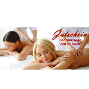 Gutschein Paarmassage „Zeit zu zweit“ – Motiv „Sie und Sie“