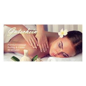 Gutschein „Premiummassage Peeling&Creme“ 90 Minuten