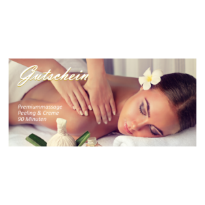 Gutschein "Premiummassage Peeling&Creme" 90 Minuten